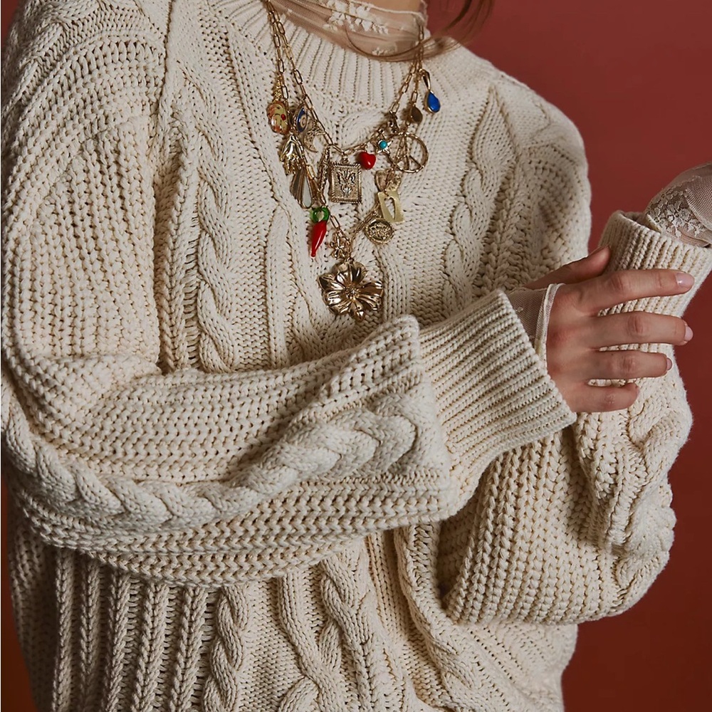 Free People Frankie Cable Sweater